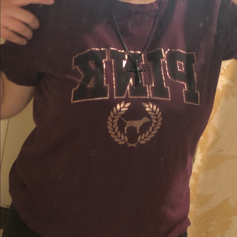 Pink maroon size large shirt